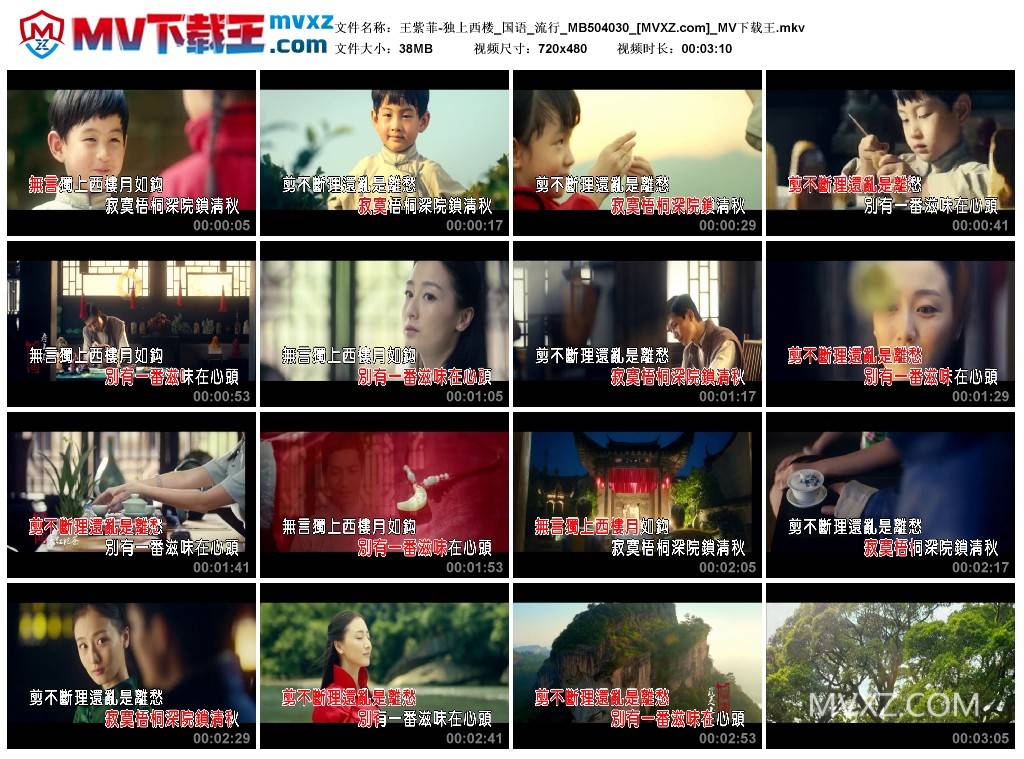 王紫菲-独上西楼_国语_流行_MB504030